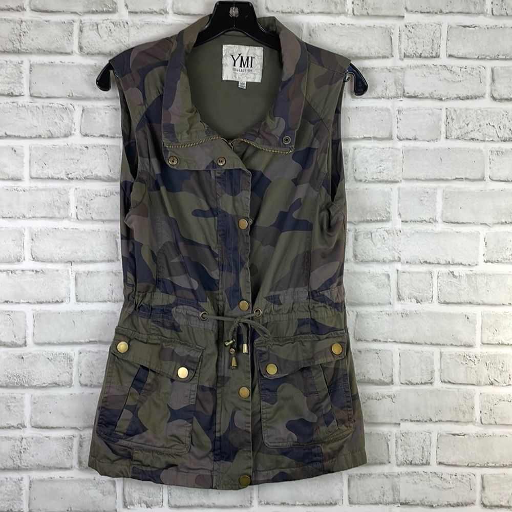 YMI COLLECTION Women's Jacket Vest Camouflage Pockets Casual Hunters